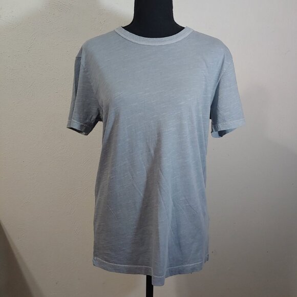 Buck Mason Tops - Buck Mason  Slub Crew Neck Cotton T-Shirt Slate Blue Size XS